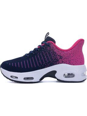 Women's Rose Blue Sneakers Lace-up Slip On Walking Tennis Shoes Easy To Wear
